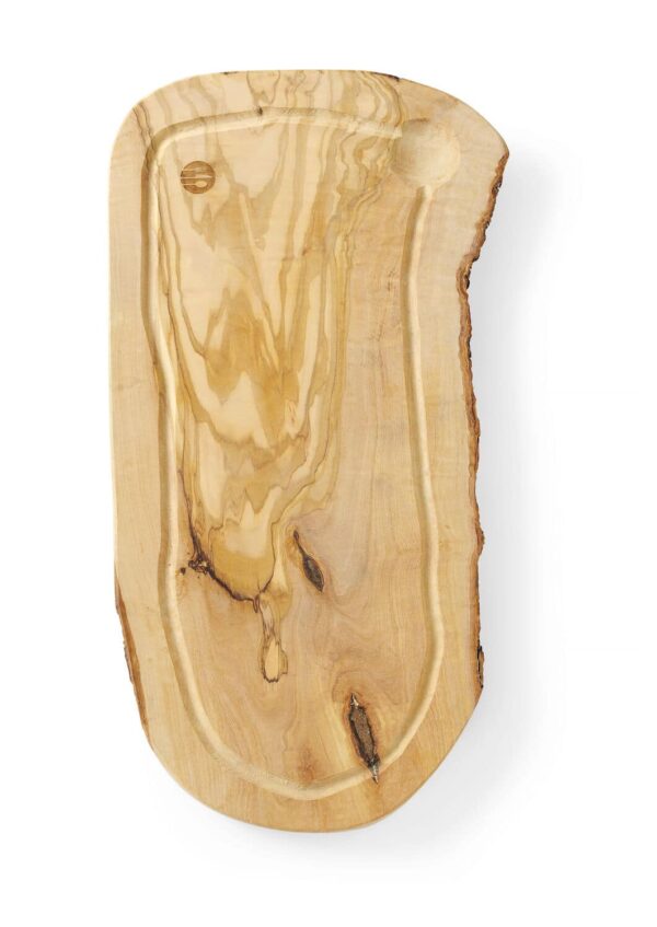 Olīvkoka servēšanas dēlis, ar rievu, 400x250x18mm, 505212, Hendi