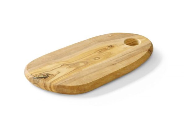Olīvkoka servēšanas dēlis, ar caurumu, 250x165x18mm, 505229, Hendi