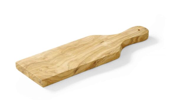 Olīvkoka servēšanas dēlis, ar rokturi, 350x120x18mm, 505243, Hendi