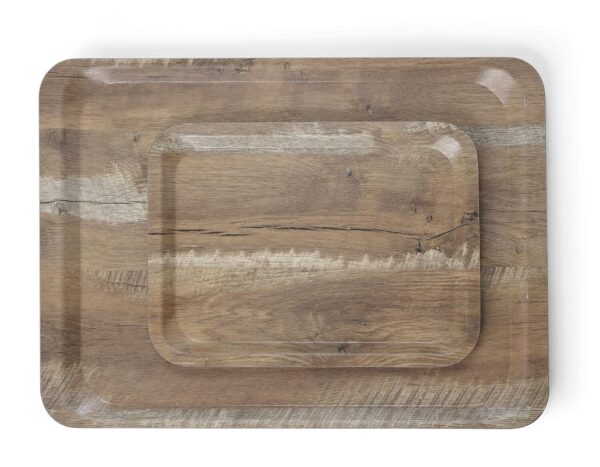 Servēšanas paplāte ar melamīna laminātu, ar koka rakstu, Koksnes krāsas, 240x340mm, 508916, Hendi