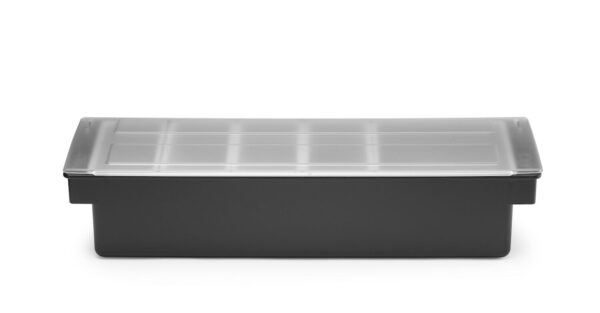 Bāra trauks dzērienu sastāvdaļām – 5 ieliktņi , Melns, 480x150x(H)100mm, 552131, Bar up
