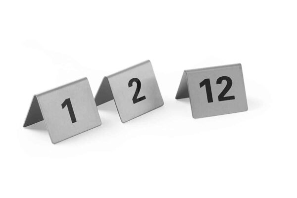 Informatīvas galda zīmes - numuri, Cipari no 1 līdz 12, 50x35x40mm, 663844, Hendi