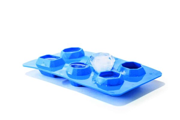 Ledus dārgkakmeņu veida kubiņu forma, Zils, 2 gab., 190x105x(H)30mm, 679012, Bar up