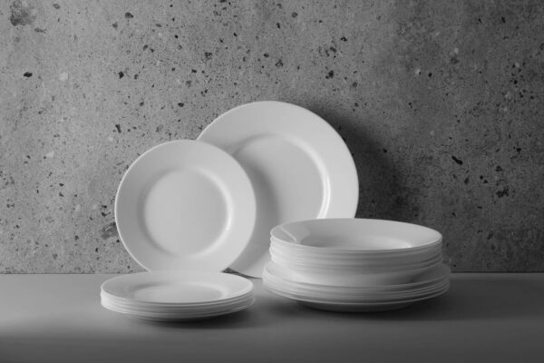 Šķīvju komplekts ikdienai Opal - 18 gabali, 18 gab., ømm, 795224, Hendi