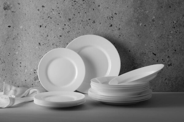 Šķīvju komplekts ikdienai Opal - 18 gabali, 18 gab., ømm, 795224, Hendi