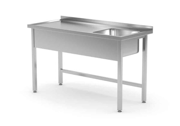 Galds ar mazgājamo vannu pastāvīgai mazgāšanai, Kitchen Line, Kameras atrašanās vieta – pa labi, 1000x600x850mm, 811573, Hendi