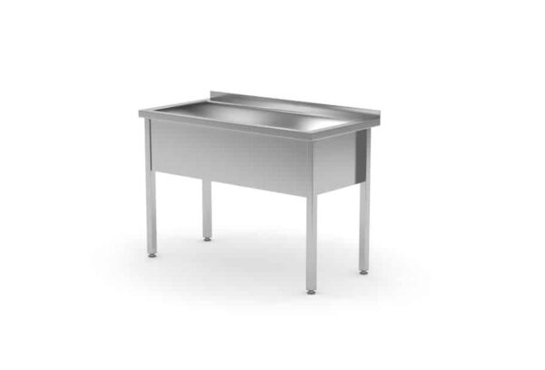 Galds ar mazgāšanas vannu – metināts, ar vienu kameru, dziļums 700 mm, kameras augstums 300 mm, Profi Line, 1000x700x850mm, 812860, Hendi