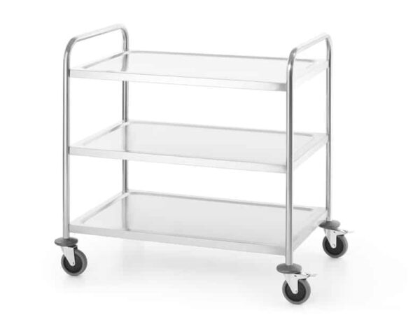 3 plauktu viesmīļa ratiņi, Kitchen Line, 3 plaukti, Sudraba, 860x540x940mm, 813256, Hendi
