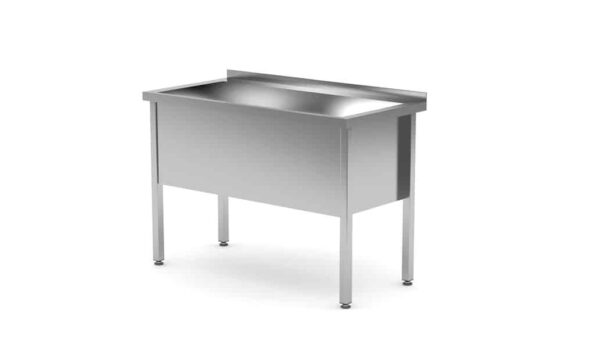 Galds ar mazgāšanas vannu – metināts, ar vienu kameru, dziļums 600 mm, kameras augstums 400 mm, Profi Line, 1200x600x850 mm, kameras augstums h = 400 mm, 1200x600x850mm, 813430, Hendi