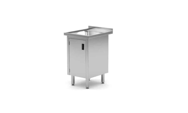 Izlietnes galds ar atvāžamu durvju skapi - metināts, Profi Line, 500x600x850 mm, 500x600x850mm, 813492, Hendi