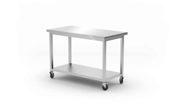Pārvietojams galds ar plauktu - ieskrūvēts, Kitchen Line, 1200x600x850 mm, 815793, Hendi