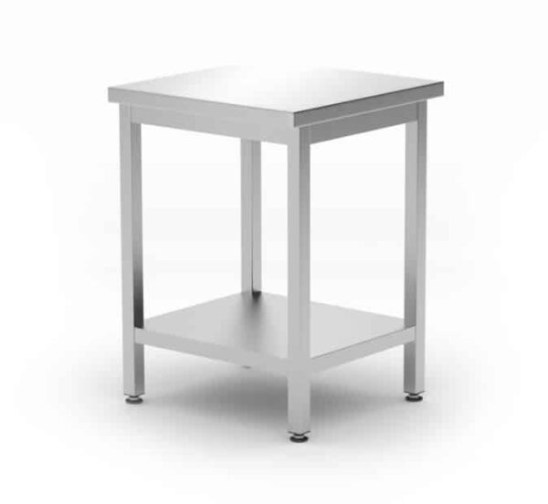 Darba galds Budget Line ar plauktu – saliekams, dziļums – 600 mm, Budget Line, 600x600x850mm, 817094, Hendi