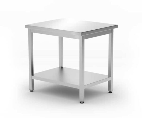 Darba galds Budget Line ar plauktu – saliekams, dziļums – 600 mm, Budget Line, 800x600x850mm, 817100, Hendi
