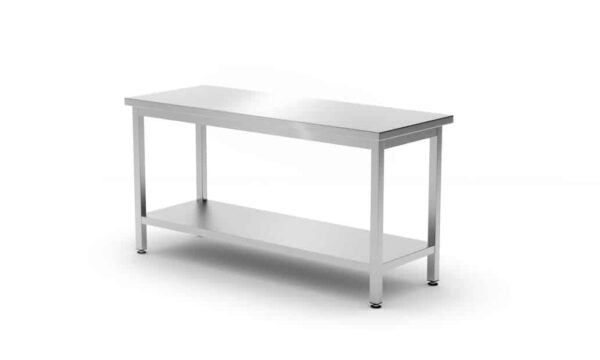 Darba galds Budget Line ar plauktu – saliekams, dziļums – 600 mm, Budget Line, 1200x600x850mm, 817179, Hendi