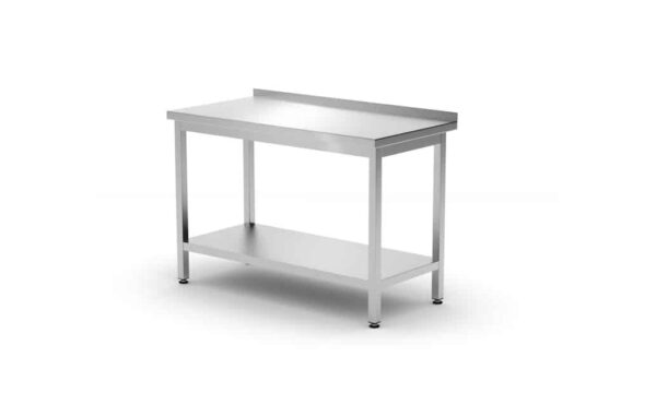 Sienas darba galds Budget Line ar plauktu – saliekams, dziļums – 600 mm, Budget Line, 1000x600x850mm, 817278, Hendi