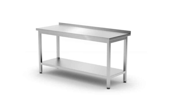 Sienas darba galds Budget Line ar plauktu – saliekams, dziļums – 600 mm, Budget Line, 1200x600x850mm, 817285, Hendi