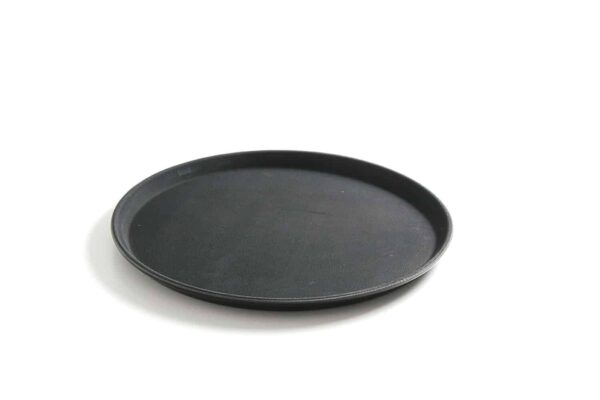 Servēšanas paplāte no polipropilēna, neslīdoša, apaļa, melna, ø410x20mm, 878149, Hendi