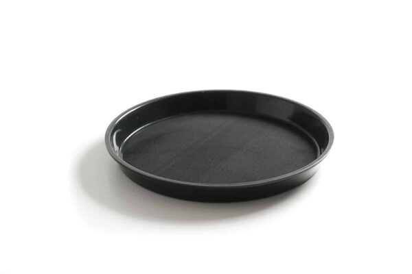 Servēšanas paplāte no polipropilēna, neslīdoša, apaļa, ar augstu mali, melna, ø360x39mm, 878408, Hendi