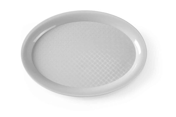 Paplāte Fast Food no polipropilēna, ovāla, Gaiši pelēks, 265x195x15mm, 878507, Hendi