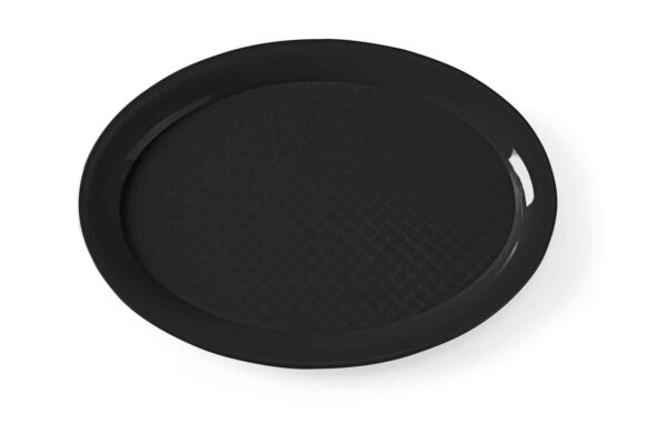 Paplāte Fast Food no polipropilēna, ovāla, Melns, 265x195x15mm, 878552, Hendi