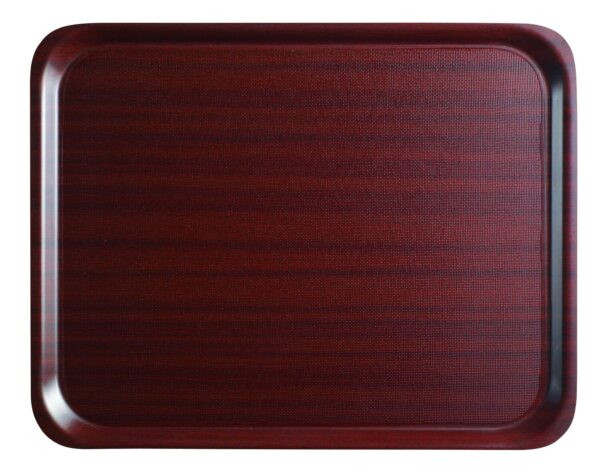 Mykonos servēšanas paplāte, taisnstūra formas, neslīdoša, sarkankoks, taisnstūrveida, Sarkankoks, 330x430mm, MY3343E73, Cambro