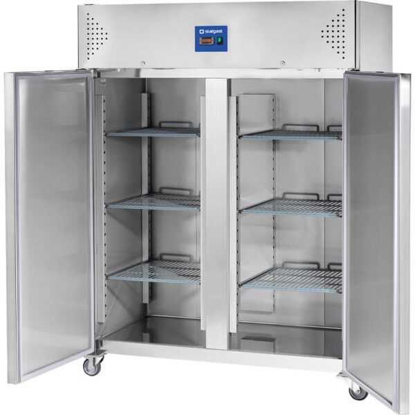 Divu durvju ledusskapis, nerūsējošais tērauds, GN 2/1, 1300 l, Stalgast