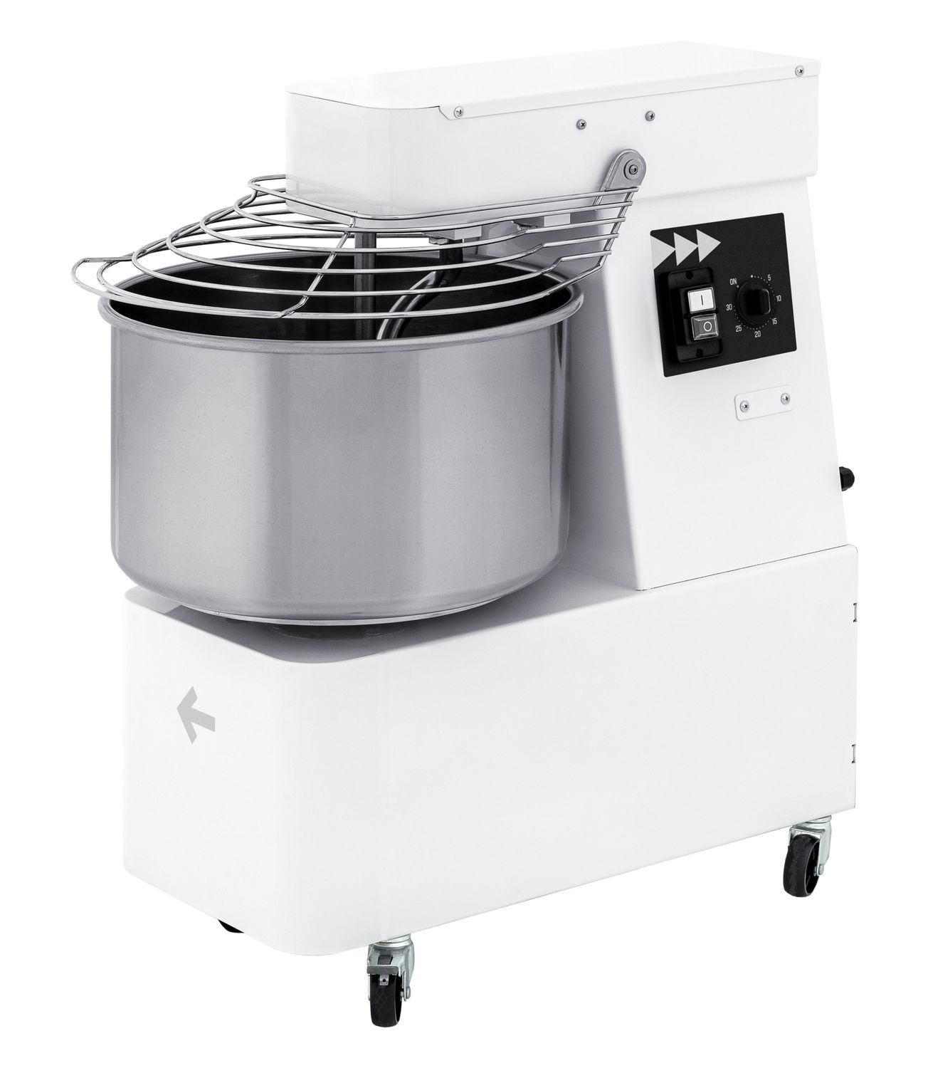 1I054010_2024 Mīklas maisītājs spirālveida ar fiksēto kublu, Prismafood, 88 kg/h, 32L, 400V/1100W, 435x750x(H)810mm