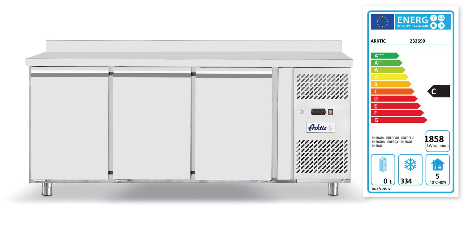 232699_EL Saldēšanas galds, 3 durvis 420L, Arktic, Profi Line, GN 1/1, 420L, 230V/600W, 1796x700x(H)879mm