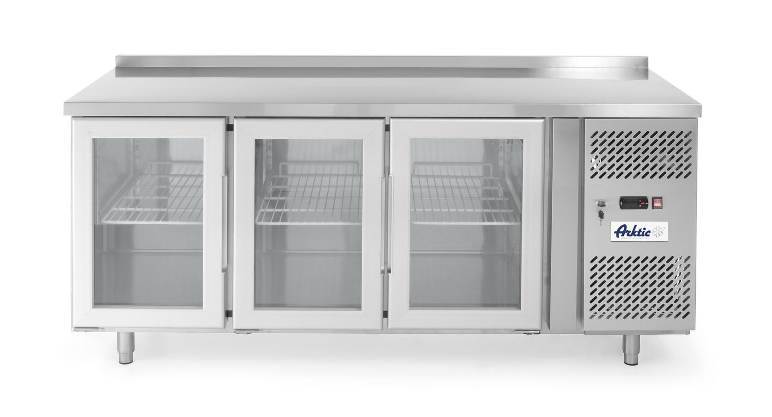 233436_2018 Stiklots-3-durvju aukstumgalds ar agregāta novietojumu sānos, Arktic, 420L, 230V/400W, 1795x700x(H)850mm